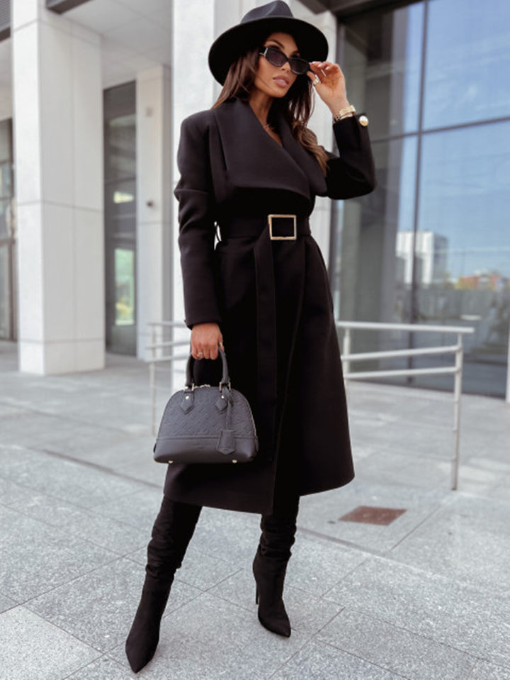 Damernas eleganta trenchcoat med bälte och högkvalitativ bearbetning Mirla-Eva Jonsson