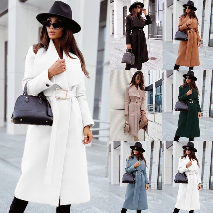 Damernas eleganta trenchcoat med bälte och högkvalitativ bearbetning Mirla-Eva Jonsson