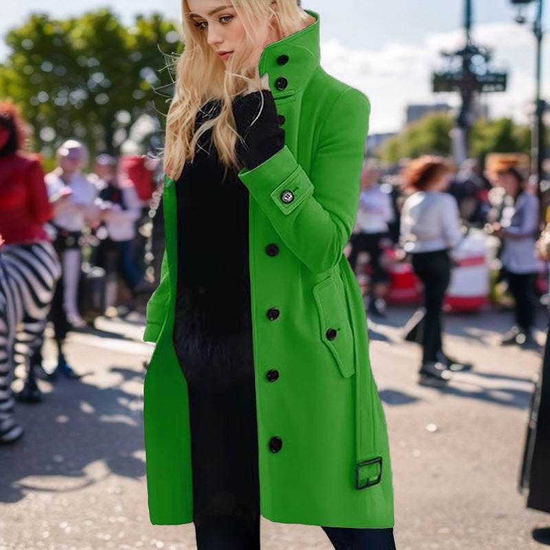 Damernas eleganta trenchcoat med hög krage Mirla-Eva Jonsson