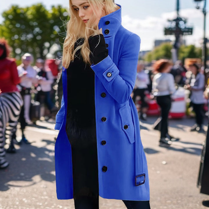 Damernas eleganta trenchcoat med hög krage Mirla-Eva Jonsson