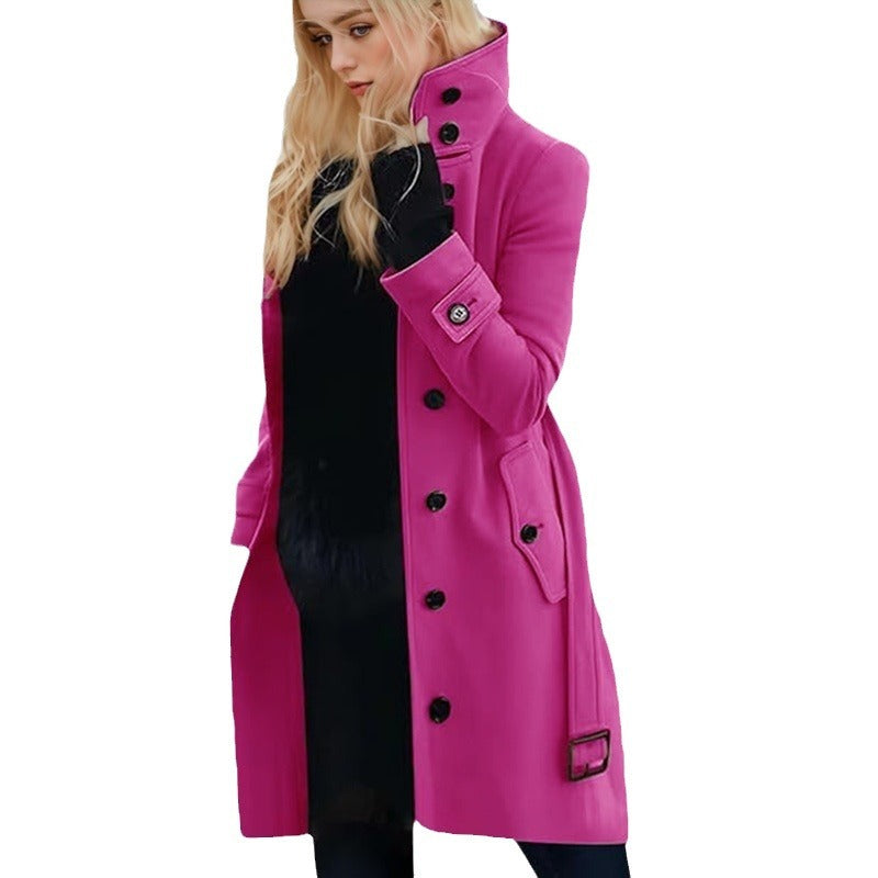 Damernas eleganta trenchcoat med hög krage Mirla-Eva Jonsson