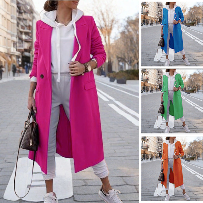 Damernas eleganta trenchcoat med huva Eva Jonsson-Eva Jonsson