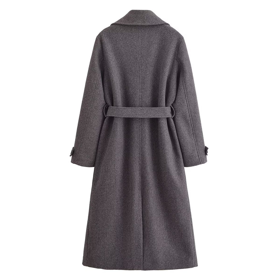 Damernas eleganta trenchcoat med klassisk design och figursydda bälte Mirla-Eva Jonsson