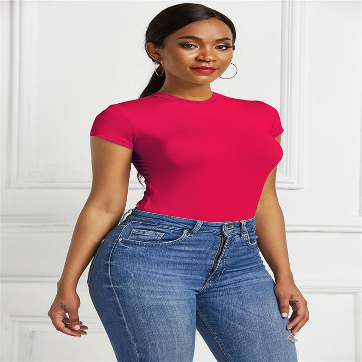 Damernas figurnära T-shirt med kort ärm Mirla-Eva Jonsson
