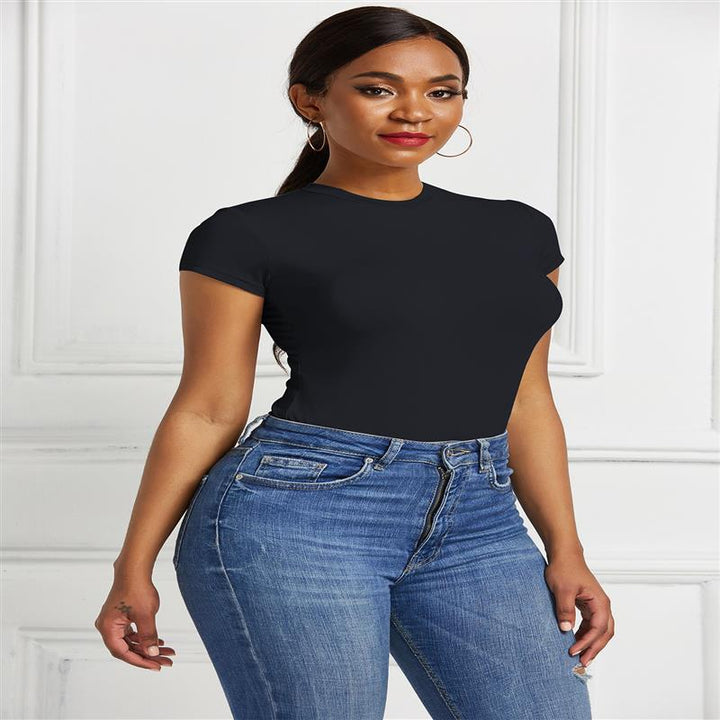 Damernas figurnära T-shirt med kort ärm Mirla-Eva Jonsson