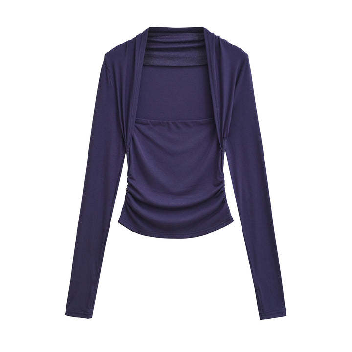 Damernas fitness-topp med moderna draperingsdesign Mirla-Eva Jonsson