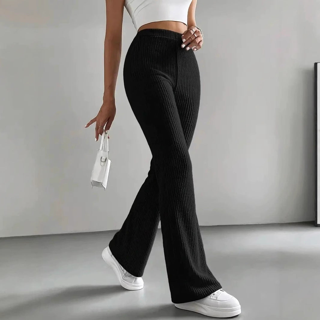 Damernas flared rib-leggings i mjuk stickad Mirla-Eva Jonsson