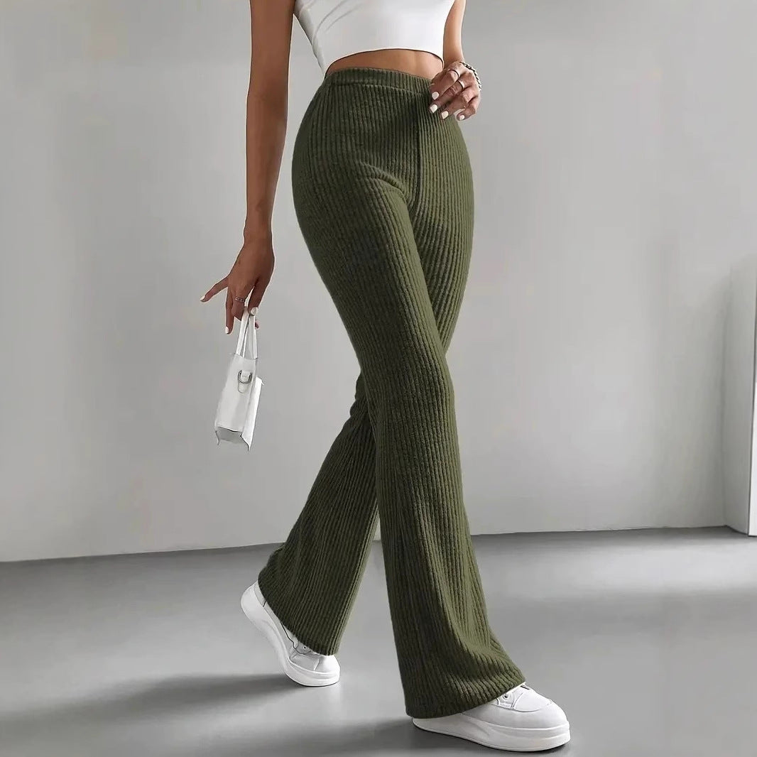 Damernas flared rib-leggings i mjuk stickad Mirla-Eva Jonsson