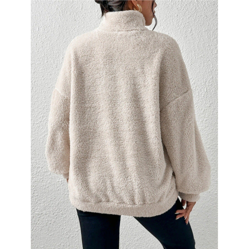 Damernas fleece-pullover med hög krage Eva Jonsson-Eva Jonsson