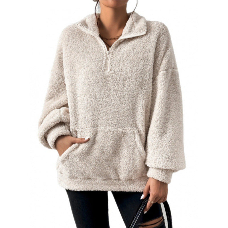 Damernas fleece-pullover med hög krage Eva Jonsson-Eva Jonsson