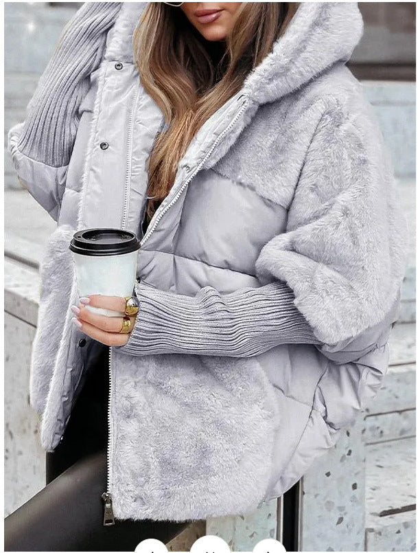 Damernas fleece-vändjacka med voluminös passform och hög krage Eva Jonsson-Eva Jonsson