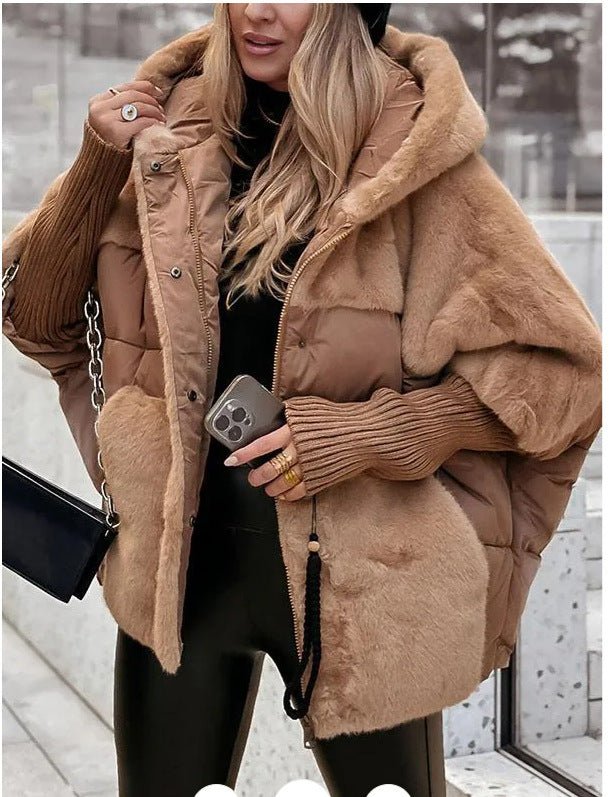 Damernas fleece-vändjacka med voluminös passform och hög krage Eva Jonsson-Eva Jonsson