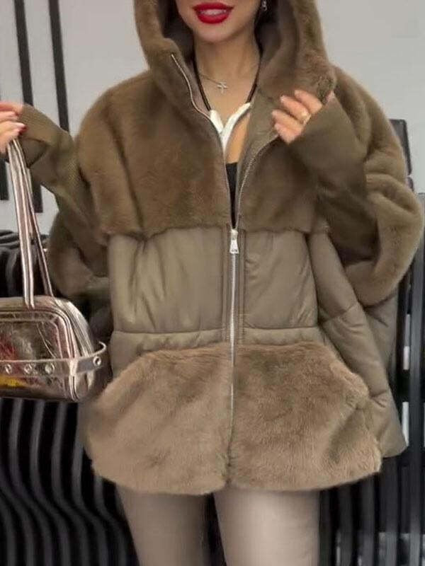 Damernas fleece-vändjacka med voluminös passform och hög krage Eva Jonsson-Eva Jonsson