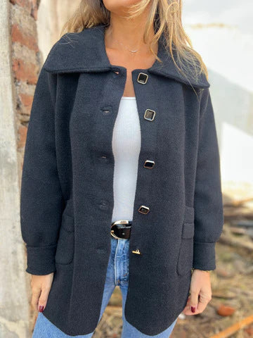 Damernas fleecejacka med modern krage Mirla-Eva Jonsson