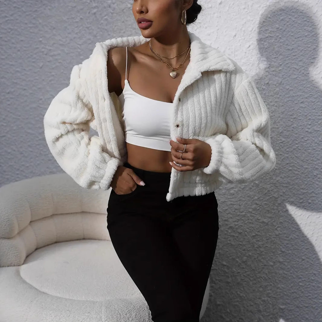Damernas fluffiga overshirt i couture-stil med fickor Mirla-Eva Jonsson