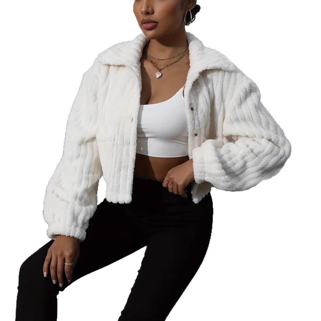 Damernas fluffiga overshirt i couture-stil med fickor Mirla-Eva Jonsson
