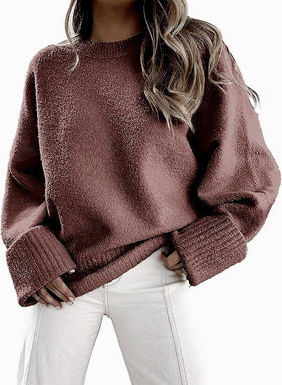 Damernas fluffiga oversized tröja med breda muddar Eva Jonsson-Eva Jonsson