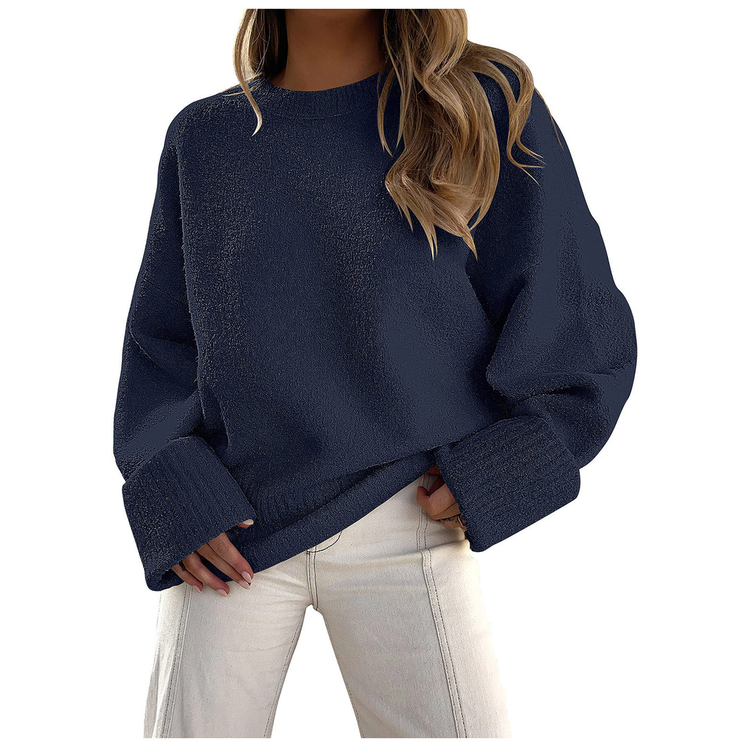 Damernas fluffiga oversized tröja med breda muddar Eva Jonsson-Eva Jonsson
