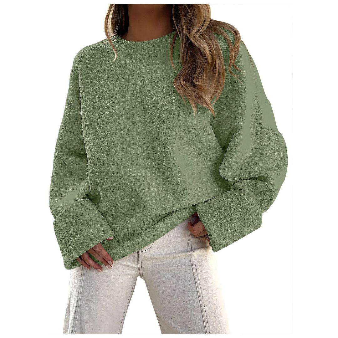 Damernas fluffiga oversized tröja med breda muddar Eva Jonsson-Eva Jonsson