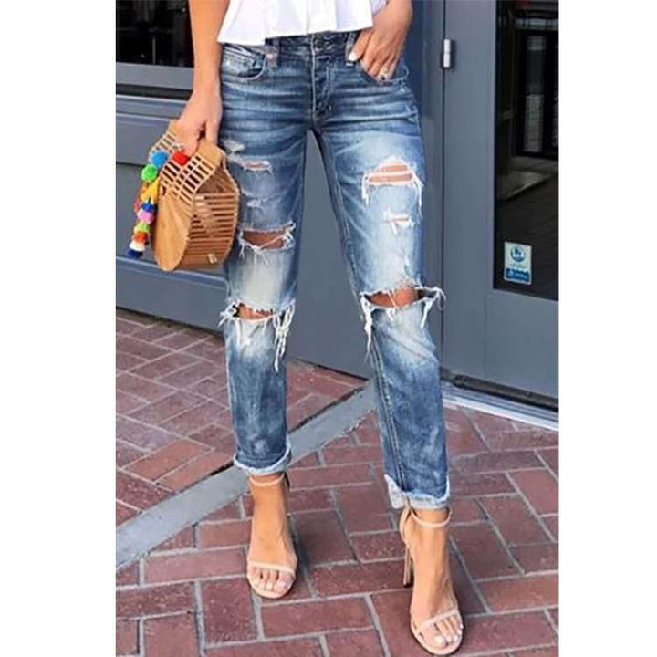 Damernas förstörda jeans i boyfriend-stil Mirla-Eva Jonsson
