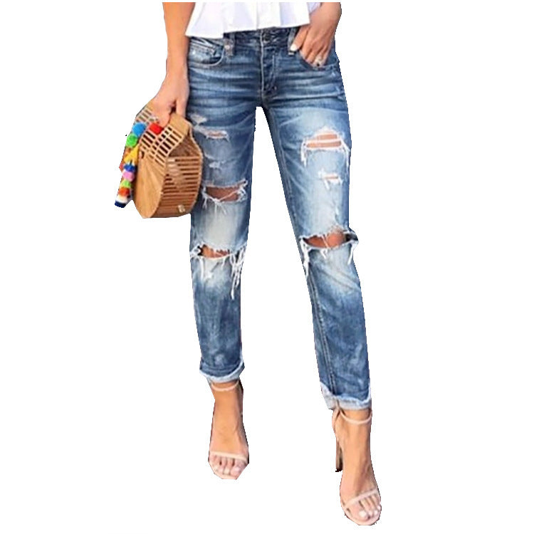 Damernas förstörda jeans i boyfriend-stil Mirla-Eva Jonsson