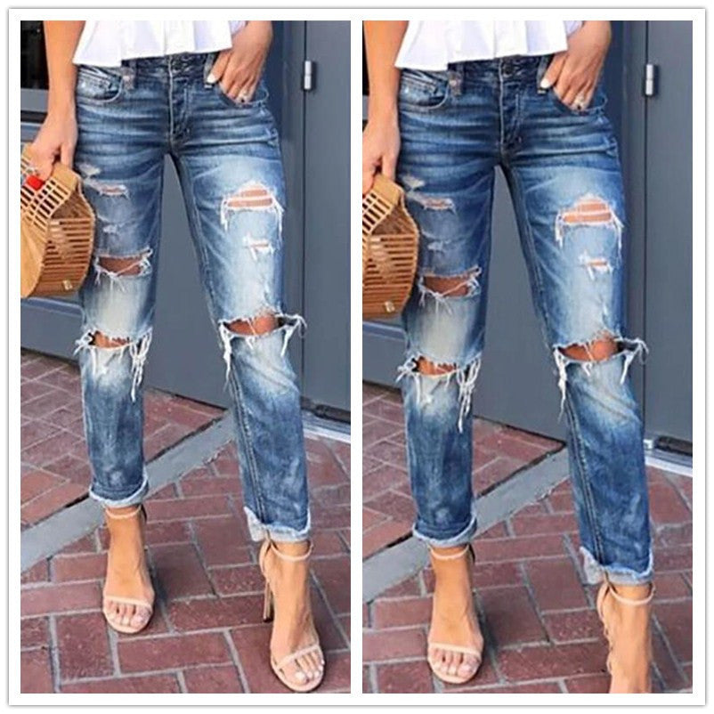 Damernas förstörda jeans i boyfriend-stil Mirla-Eva Jonsson