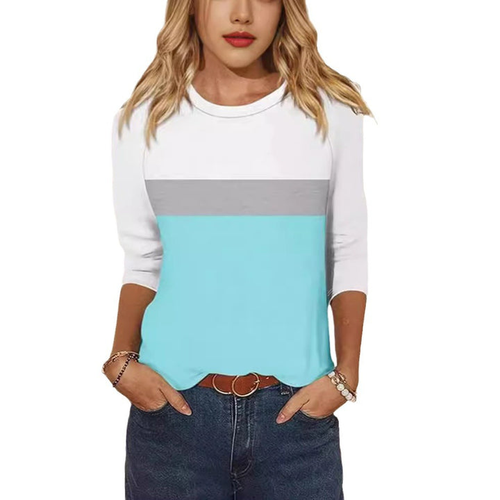 Damernas fritids-T-shirt med modernt färgblocksdesign Mirla-Eva Jonsson