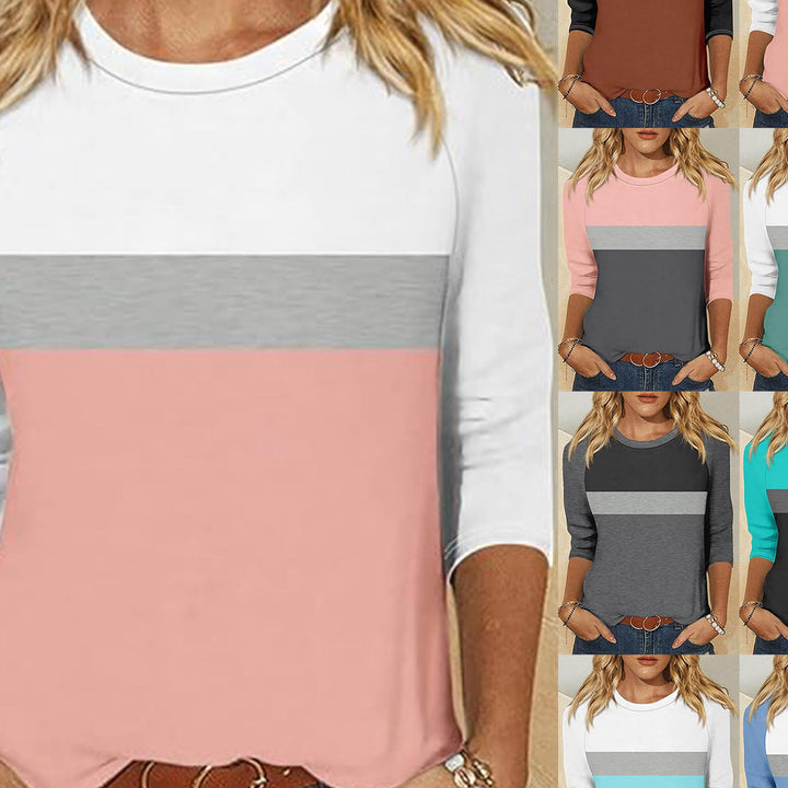 Damernas fritids-T-shirt med modernt färgblocksdesign Mirla-Eva Jonsson