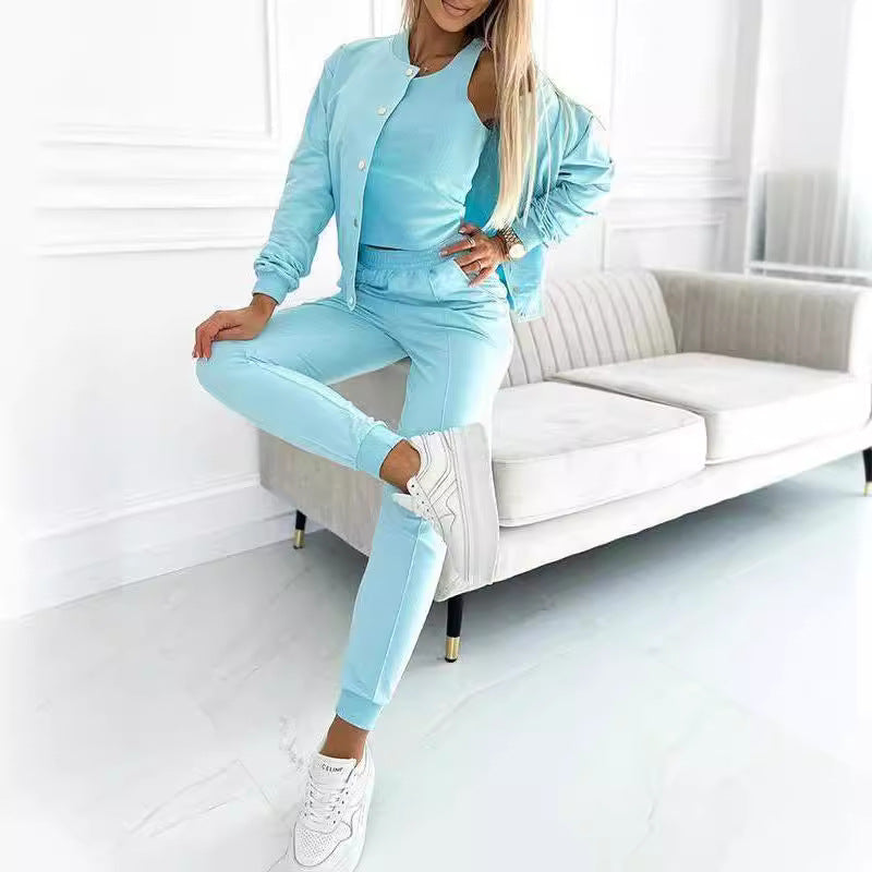 Damernas fritids-joggingdräkt med snygg design och elastisk midja Mirla-Eva Jonsson