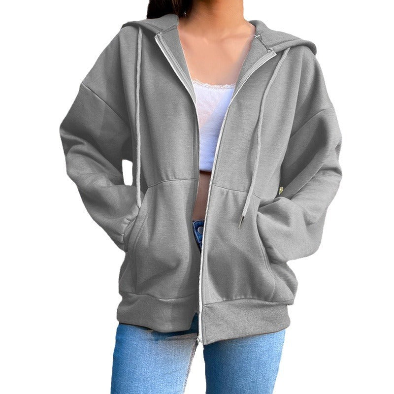 Damernas fritids oversized zip-up hoodie Eva Jonsson-Eva Jonsson