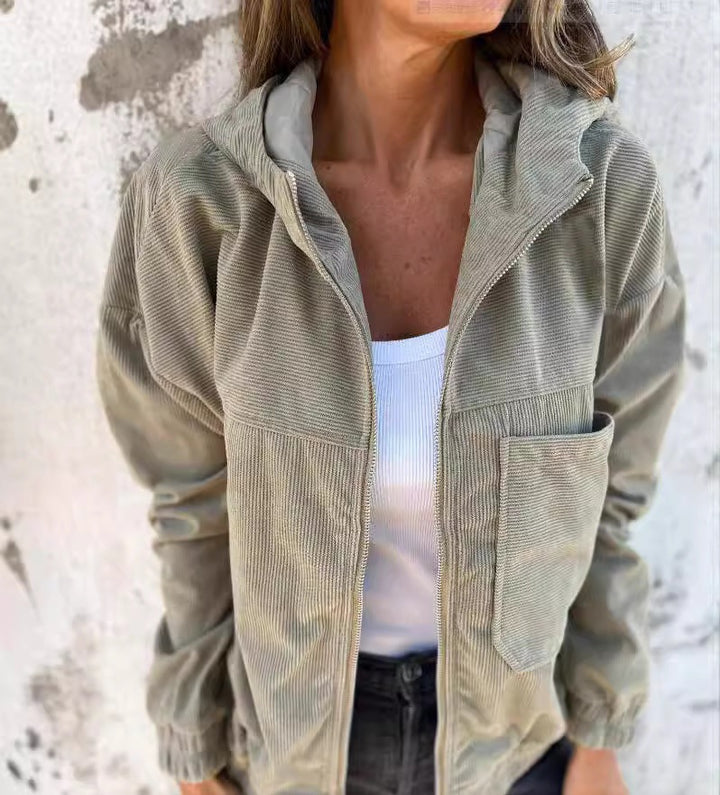 Damernas fritidsjacka i fin kord Mirla-Eva Jonsson