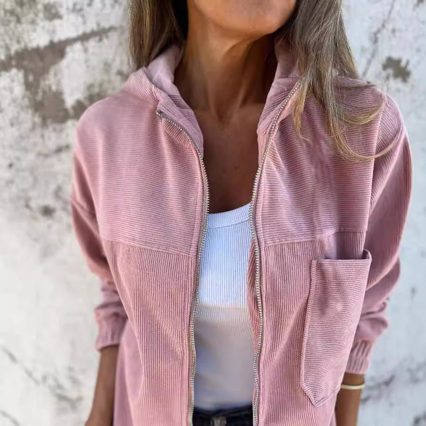 Damernas fritidsjacka i fin kord Mirla-Eva Jonsson