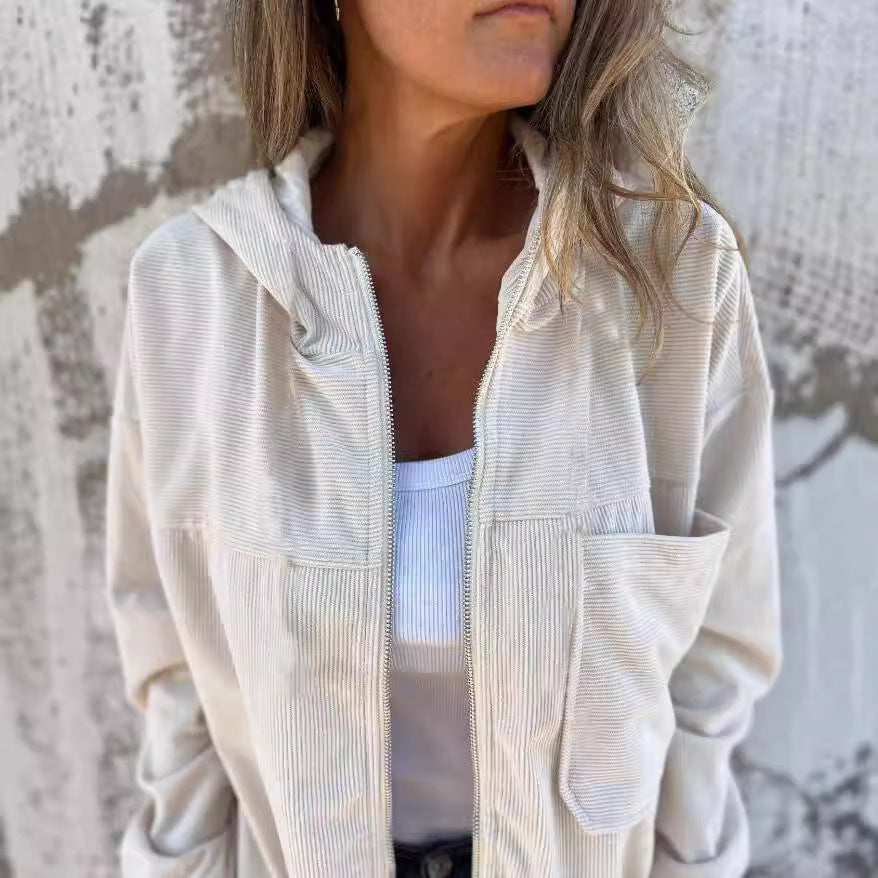 Damernas fritidsjacka i fin kord Mirla-Eva Jonsson