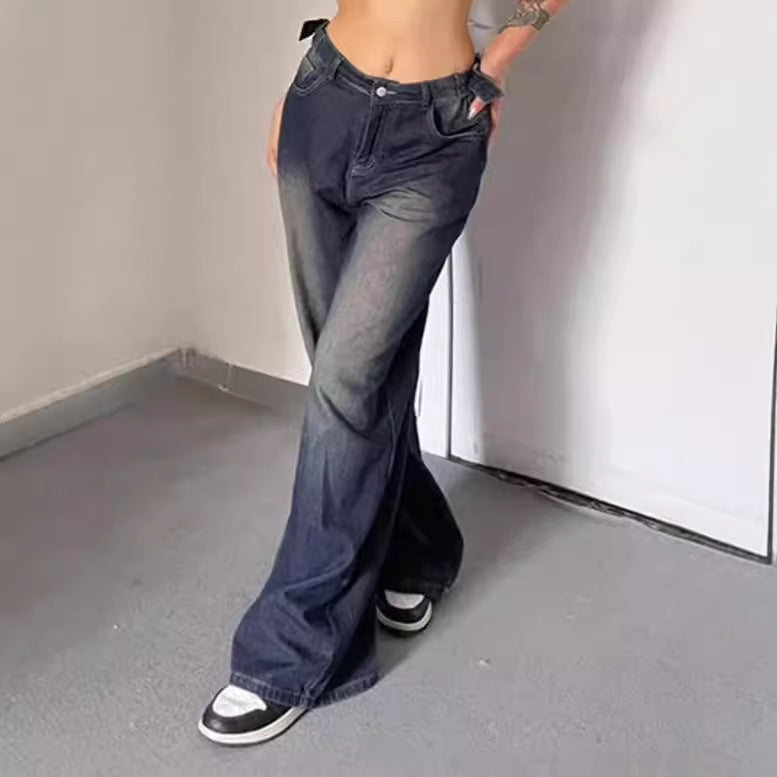 Damernas hög midja avslappnad passform jeans Mirla-Eva Jonsson