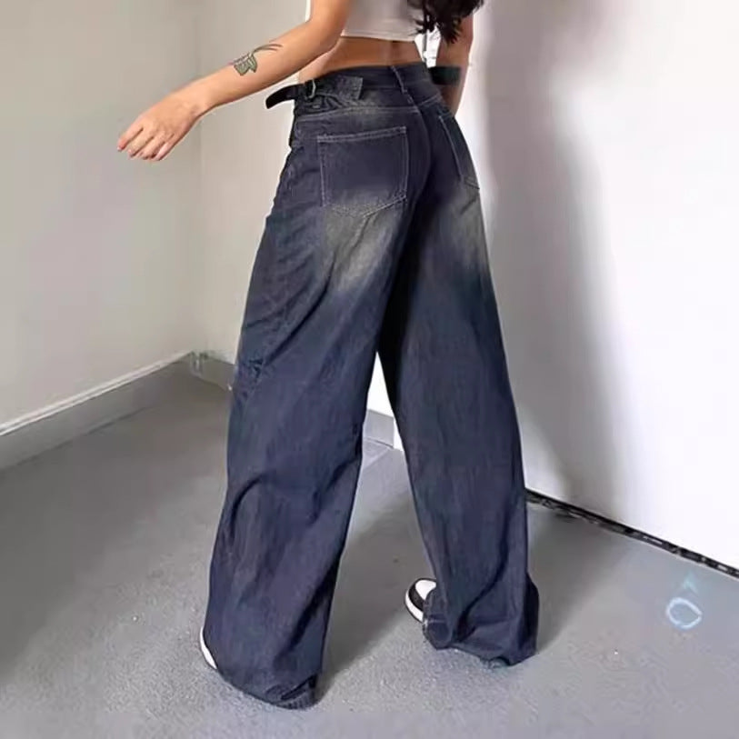 Damernas hög midja avslappnad passform jeans Mirla-Eva Jonsson