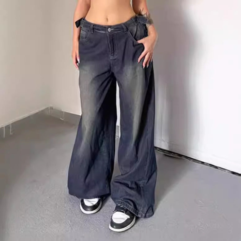 Damernas hög midja avslappnad passform jeans Mirla-Eva Jonsson