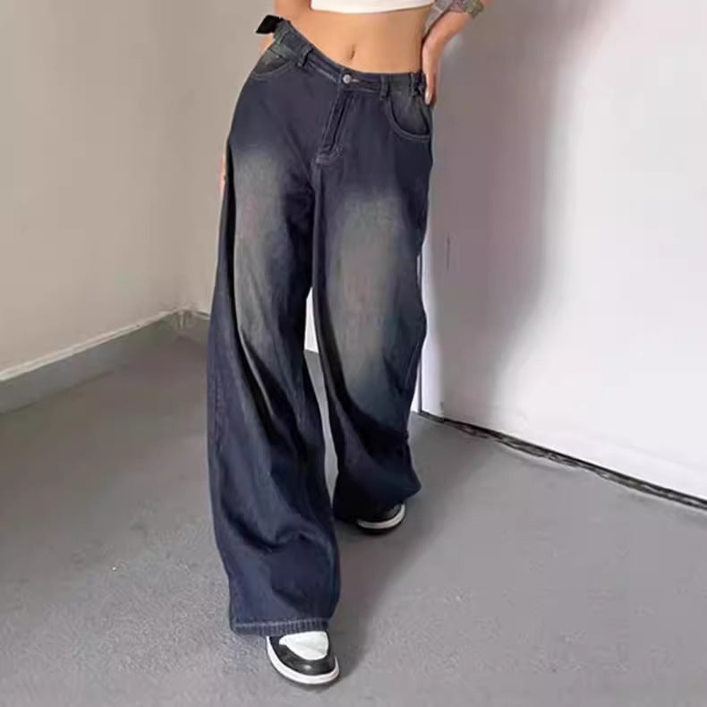 Damernas hög midja avslappnad passform jeans Mirla-Eva Jonsson