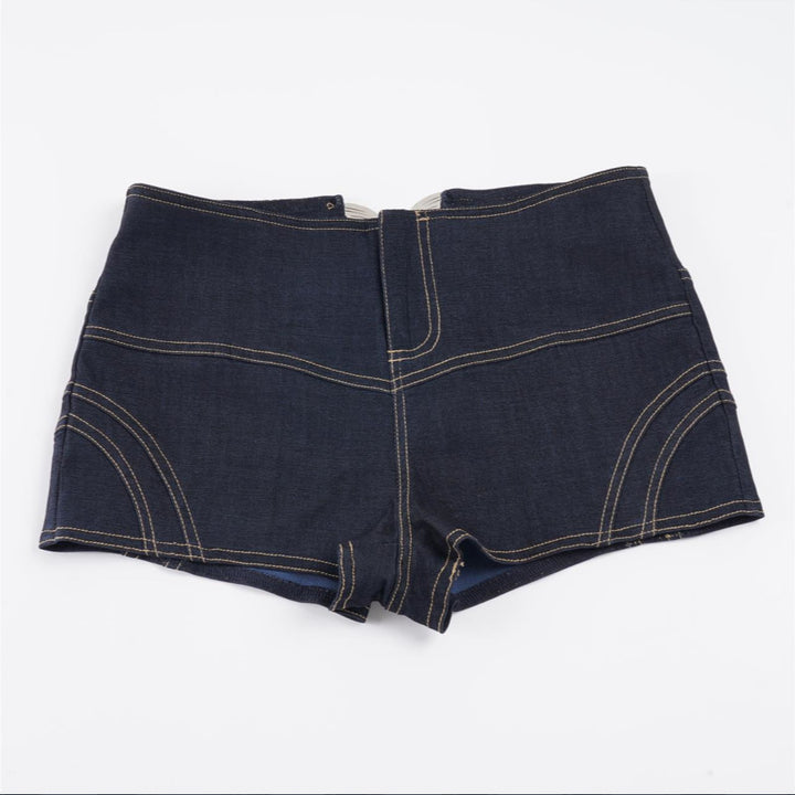 Damernas hög midja denim shorts med stilren design Mirla-Eva Jonsson