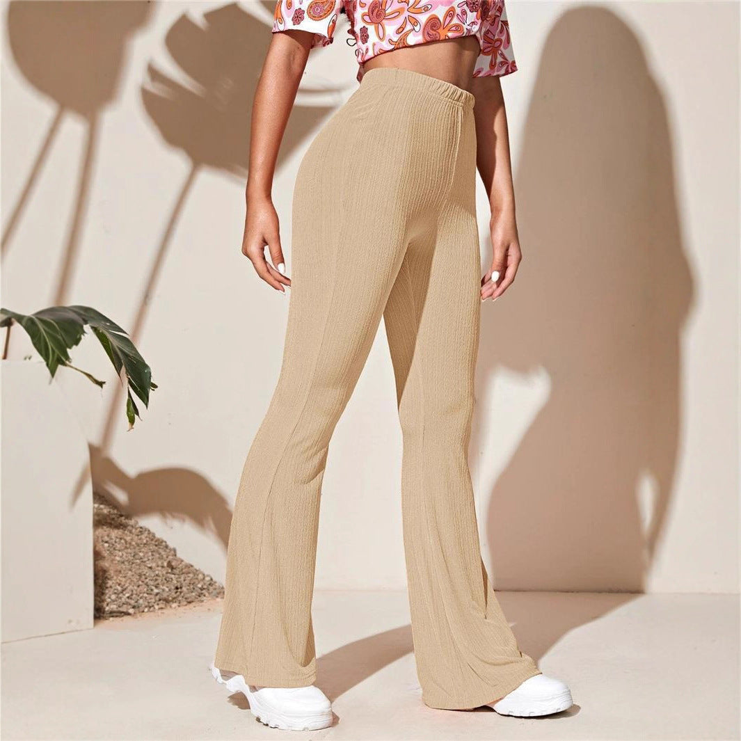 Damernas hög midja flare leggings av ribbstickad Eva Jonsson-Eva Jonsson