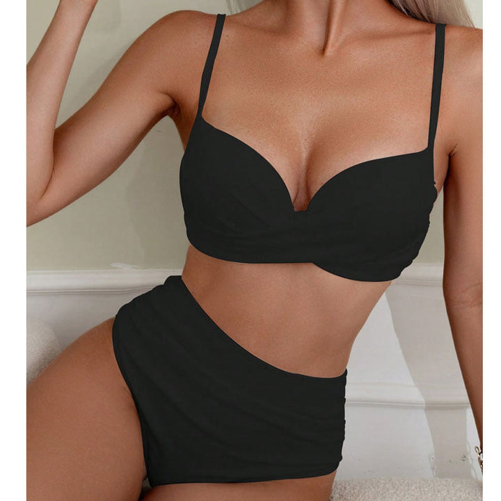 Damernas högmidjade bikini-set med elegant knytdel Mirla-Eva Jonsson