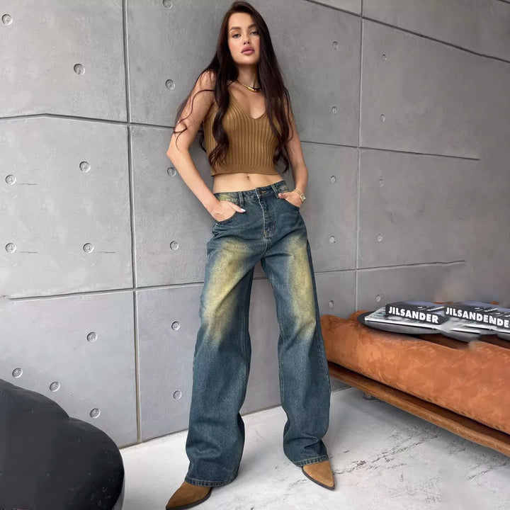 Damernas högmidjade jeans med avslappnad passform Eva Jonsson-Eva Jonsson