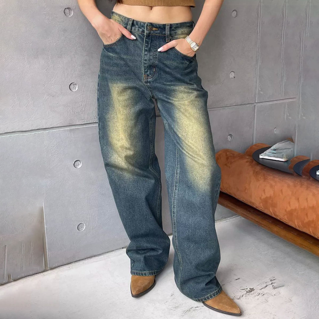 Damernas högmidjade jeans med avslappnad passform Eva Jonsson-Eva Jonsson