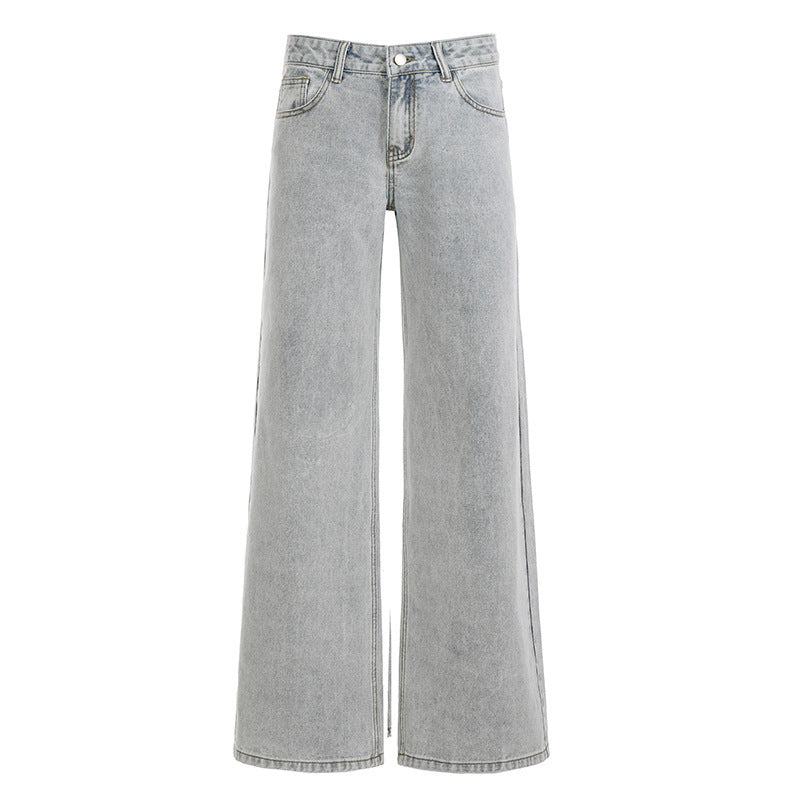 Damernas högskurna vida jeans Mirla-Eva Jonsson
