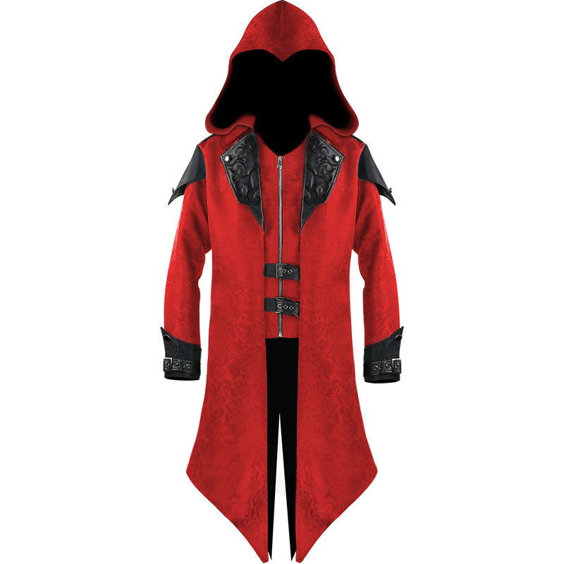 Damernas hoodie-kappa med konstläderdetaljer Eva Jonsson-Eva Jonsson
