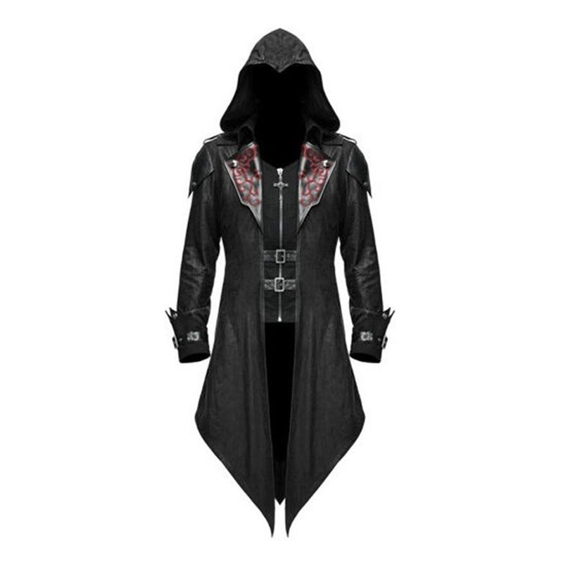 Damernas hoodie-kappa med konstläderdetaljer Eva Jonsson-Eva Jonsson