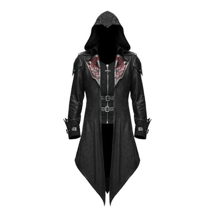 Damernas hoodie-kappa med konstläderdetaljer Eva Jonsson-Eva Jonsson