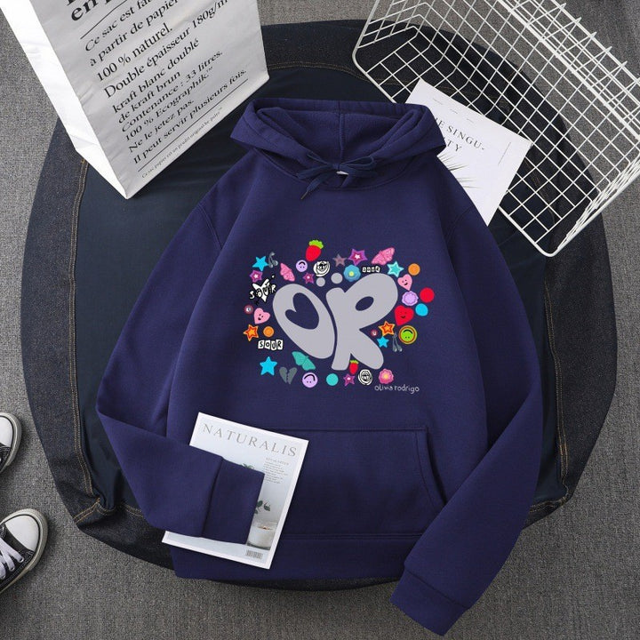 Damernas hoodie med kreativ grafisk design Mirla-Eva Jonsson