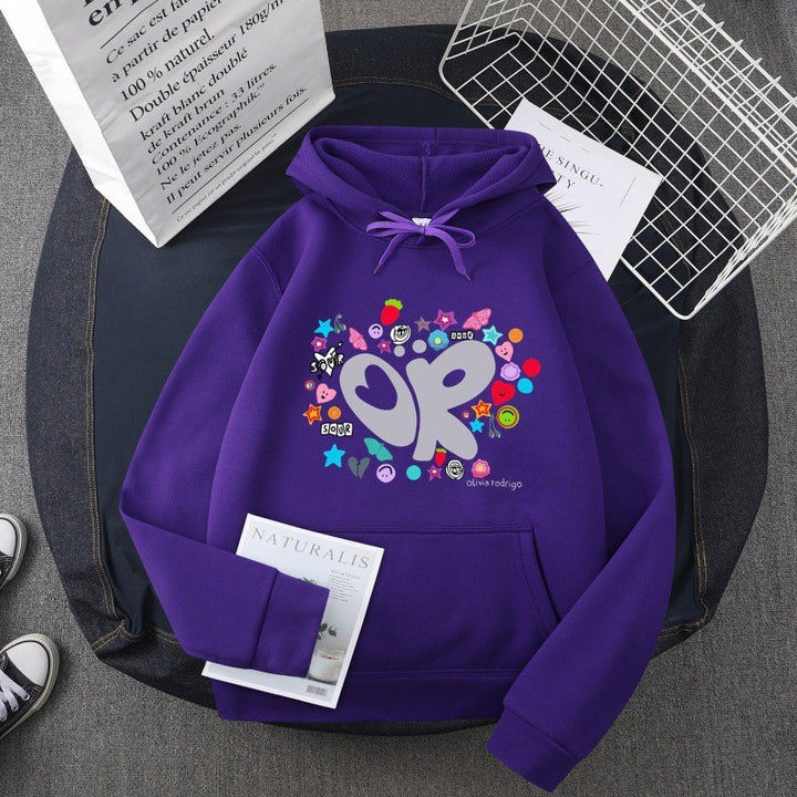 Damernas hoodie med kreativ grafisk design Mirla-Eva Jonsson
