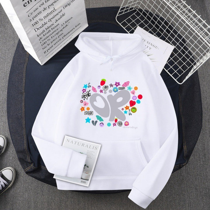 Damernas hoodie med kreativ grafisk design Mirla-Eva Jonsson