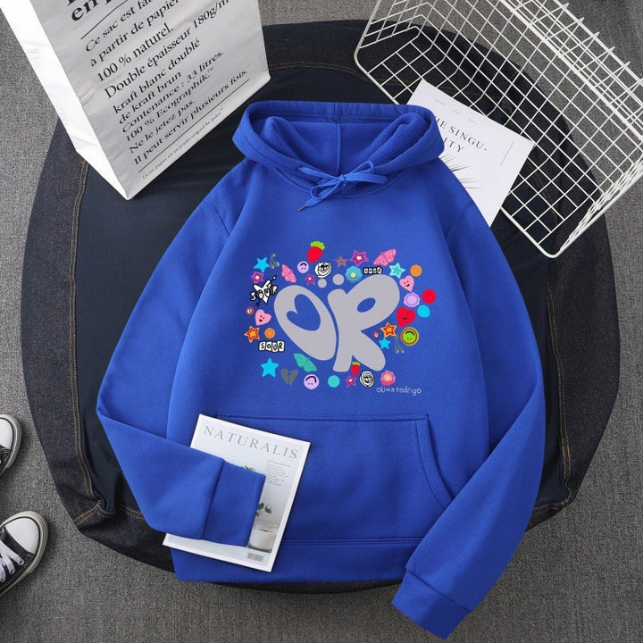 Damernas hoodie med kreativ grafisk design Mirla-Eva Jonsson